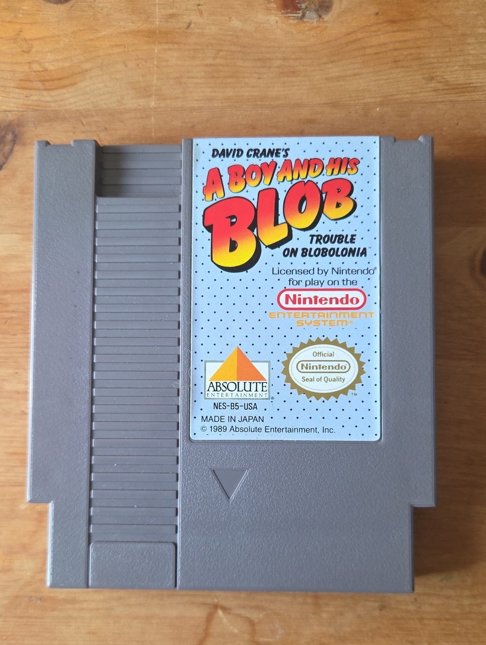 Nintendo A Boy and His Blob Trouble on Blobolonia NES Game Cartridge TESTED